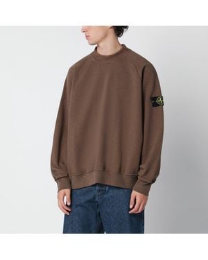 Stone Island Umber Cotton Turtleneck Sweatshirt - Brown