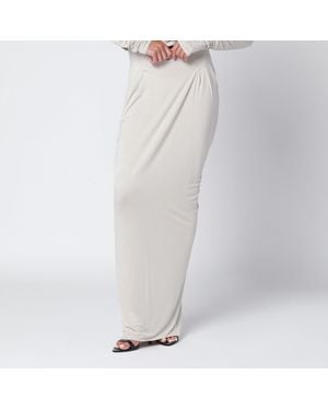 Entire studios Ivory Draped Long Skirt - White