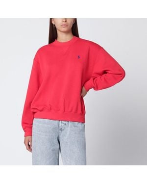 Polo Ralph Lauren Felpa rossa aranciata in misto cotone - Rosso