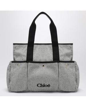 Chloé Melange Cotton Changing Bag - Black