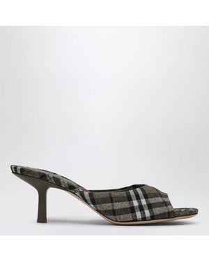 Burberry Mule mews con motivo check - Nero