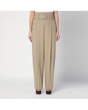 Bottega Veneta Straight Trousers - Natural