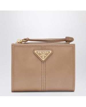Prada Small Light Leather Wallet - Natural