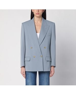 Stella McCartney Light Wool Double-Breasted Jacket - Blue