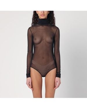 Maison Margiela Body dolcevita semitrasparente - Marrone