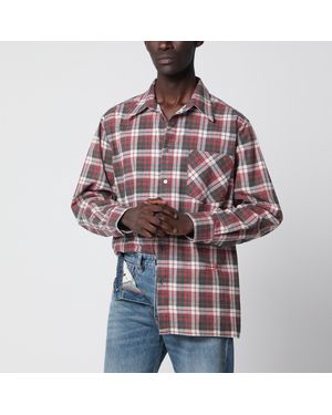MM6 by Maison Margiela Relaxed Checked Cotton Shirt - Brown