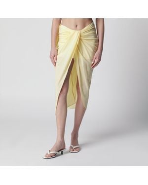 Jacquemus Light Asymmetric Pareo Skirt - Metallic