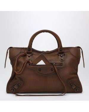 Balenciaga Le City Medium Caramel Leather Bag - Brown