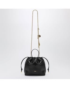 Chloé Small Icons Shoulder Bag With Chain - Black