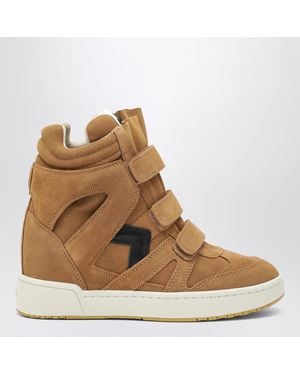 Isabel Marant Hohe Im3 Keilsneaker Aus Leder - Brown