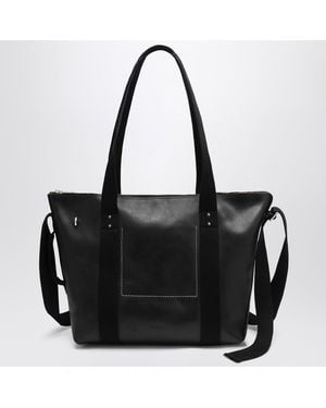 Rick Owens Leather Trolley Tote - Black