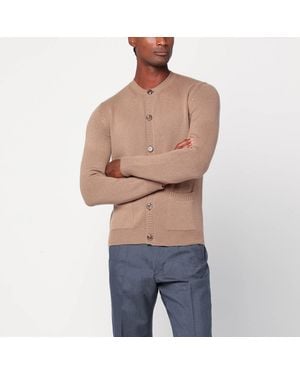 Prada Camel-Coloured Cardigan - Blue
