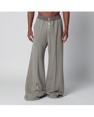 Rick Owens Geth Belas Wide-Leg Drawstring Cotton-Blend Trousers - Grey