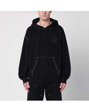Givenchy Felpa con cappuccio 4g nera in cotone - Nero