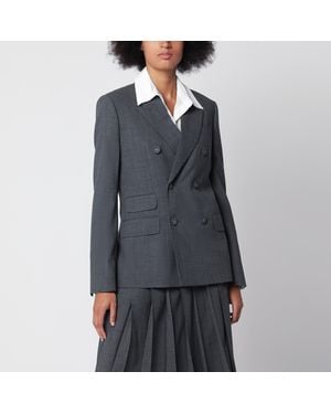 Ami Paris Double-Breasted Blazer - Gray