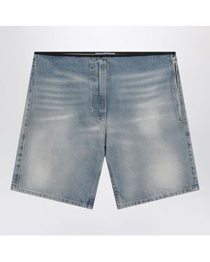 Prada Shorts With A Washed Effect - Blue