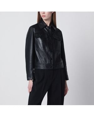 Salvatore Santoro Cropped Leather Jacket - Black