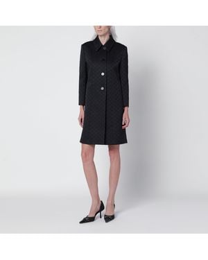 Gucci Gg Jacquard Viscose Coat - Black