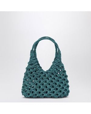 HIBOURAMA Aquamarin Tasche Vannifique Small Mit Kristallen - Blau
