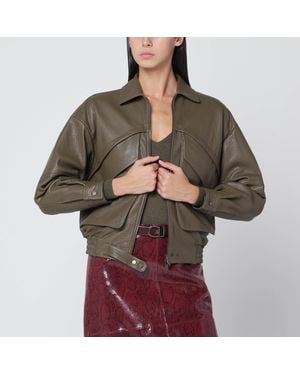 Salvatore Santoro Leather Bomber - Brown