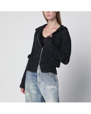Our Legacy Alpaca-Blend Sweatshirt Cardigan - Black