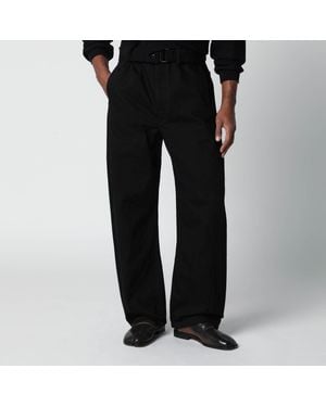 Lemaire Cotton Trousers With Belt - Black
