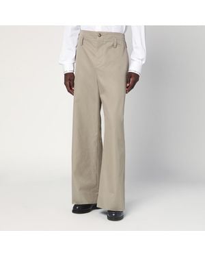McQueen Cotton Gabardine Chino Trousers - Natural
