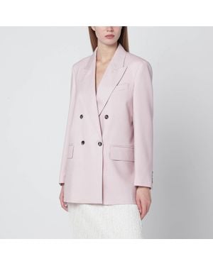 Max Mara Dusty Double-Breasted Wool-Blend Jacket - Pink