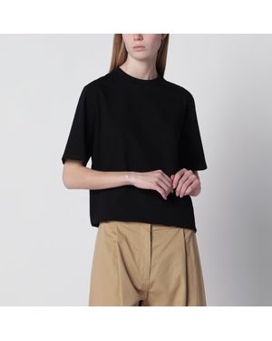 The Row Cotton Short-Sleeve Crewneck T-Shirt - Black