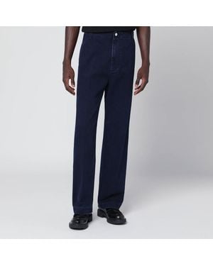 Gucci Pantalon En Denim Délavé Foncé - Bleu