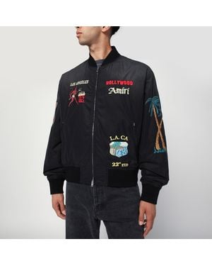Amiri Cotton And Nylon Bomber Jacket - Black