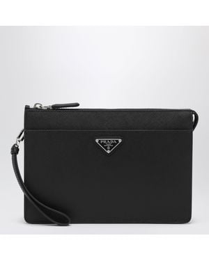 Prada Schwarze Saffiano-Leder-Tasche