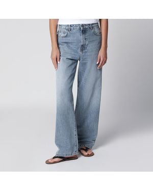Rohe Washed-Effect Bruun Wide-Leg Jeans - Blue