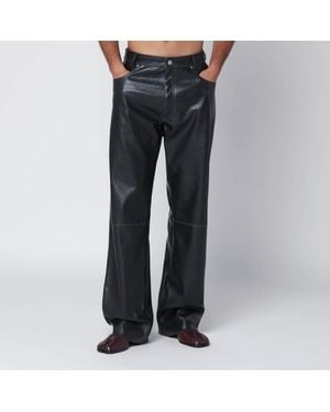MM6 by Maison Martin Margiela Pantalone in ecopelle - Blu