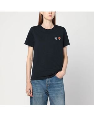 Maison Kitsuné Anthracite Cotton T-Shirt - Black