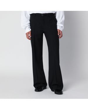 Dries Van Noten Wool Trousers With Belt - Black