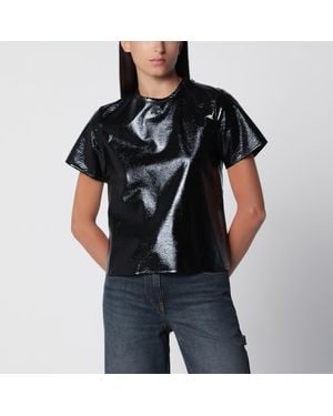 Courreges Vinyl Straight Top - Black