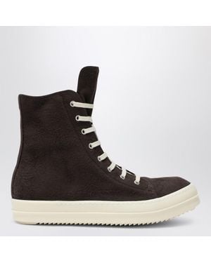 Rick Owens Dunkel Staubgraue Vegane Sneaker - Schwarz