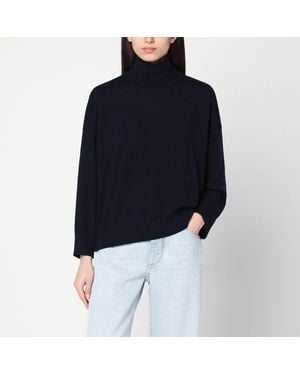 Bottega Veneta Dark Turtleneck Wool Jumper - Blue