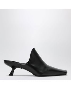 Loewe Emily Lambskin Leather Mules - Black