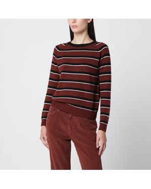 Alexandra Golovanoff Mila Stripes 21 Cashmere Jumper - Red