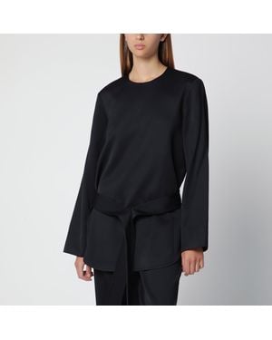 TOTEME Heavy Satin Tunic With Belt - Black