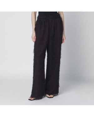 Frankie Shop Dark Fringed Trousers - Black