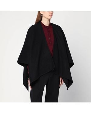 Max Mara Alpaca And Wool Cape - Black