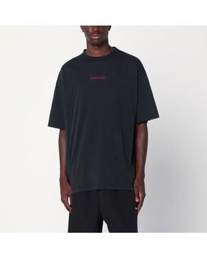 Balenciaga Faded Back Medium Fit T-Shirt - Black