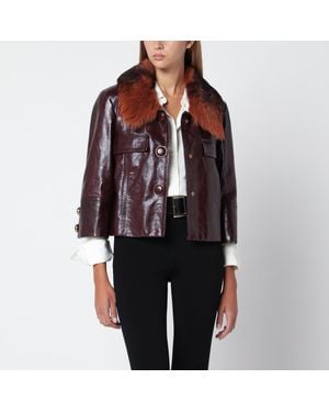 Chloé Dark Cropped Jacket - Red