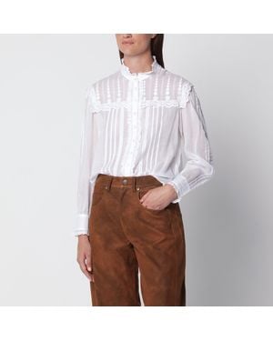 Isabel Marant Lonzie Cotton Voile Shirt - White