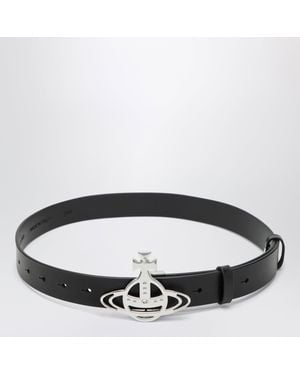 Vivienne Westwood Leather Belt With Orb Buckle - Brown
