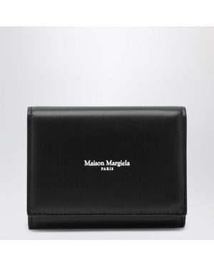Maison Margiela Compact Wallet With Logo - Black