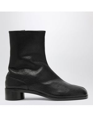 Maison Margiela Tabi Leather Ankle Boots - Black